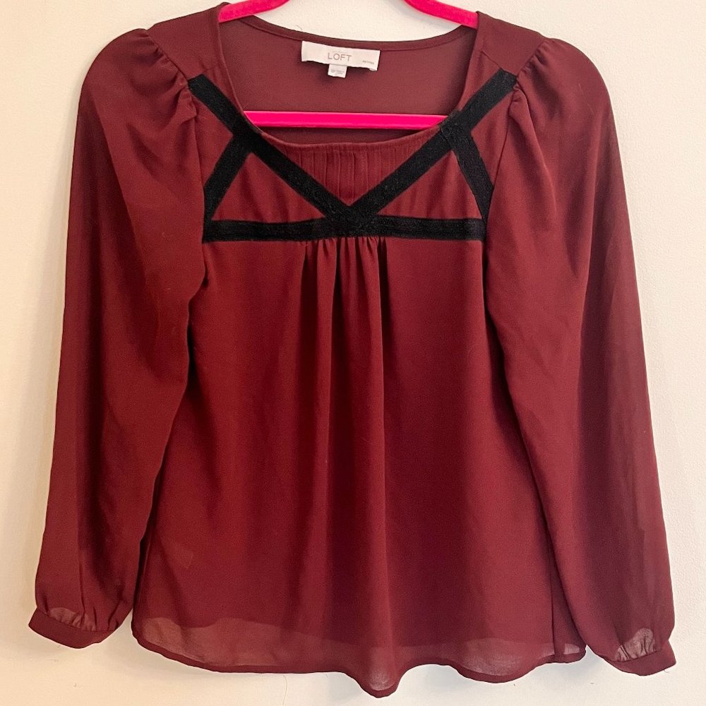 Ann Taylor LOFT Peasant Blouse